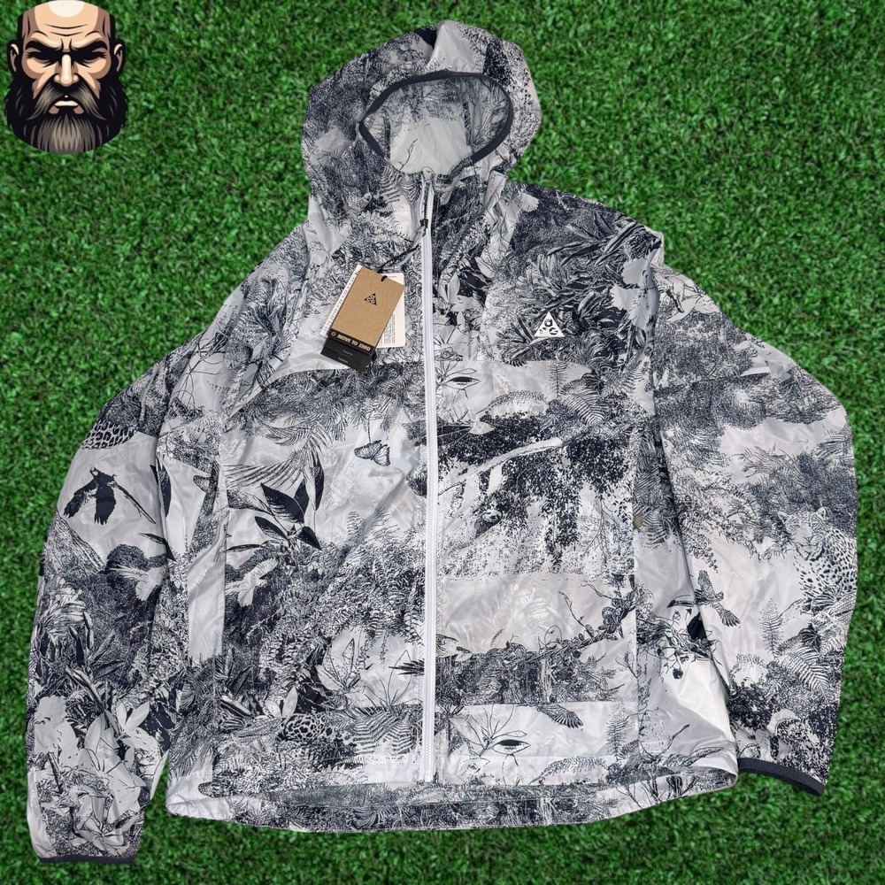Nike ACG Cinder Cone Printed Windproof Jacket HJ2885-085 Men's Size M - Picture 1 of 3